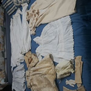 Large lot of REAL ANTIQUE girls clothing 2 pictures see description
